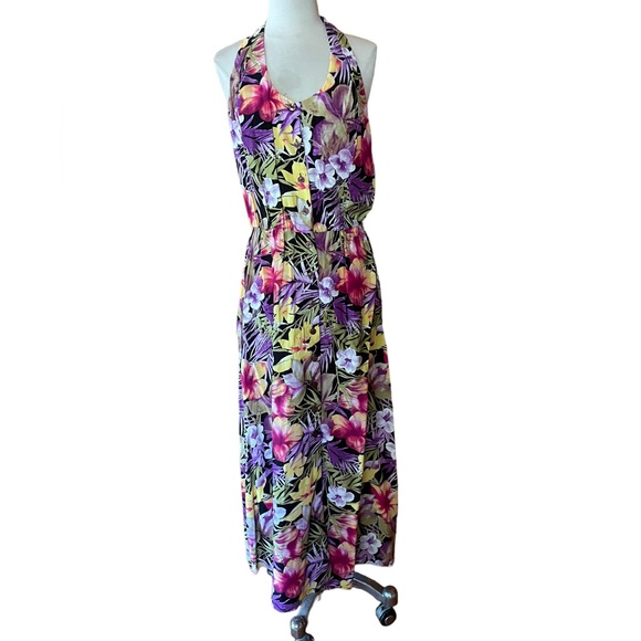 1980s Clues‎ Floral Hawaiian Sundress - Picture 1 of 7